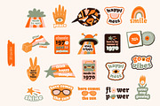 Retro revival pack. Groovy clipart, a Graphic by Murvin (Thumbnail 4 of 9)