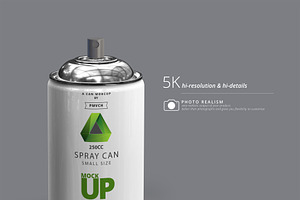 Spray Can Mockup - Small Size