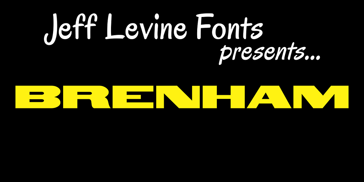 Brenham JNL, a Sans Serif Font by Jeff Levine Fonts