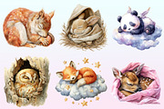 Sleeping Baby Animal, Sweet Dreams, a Graphic by CitraGraphics (Thumbnail 2 of 4)