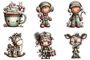 Whimsical Cute Christmas Clipart, an Illustration by DreamArtGraphic (Thumbnail 3 of 5)