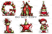 Whimsical Christmas Cabin Clipart, an Illustration by Craft Nest (Thumbnail 6 of 8)