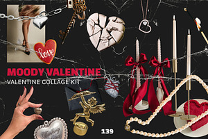 Moody Valentine Collage Kit, an Object Graphic by Anzhelika