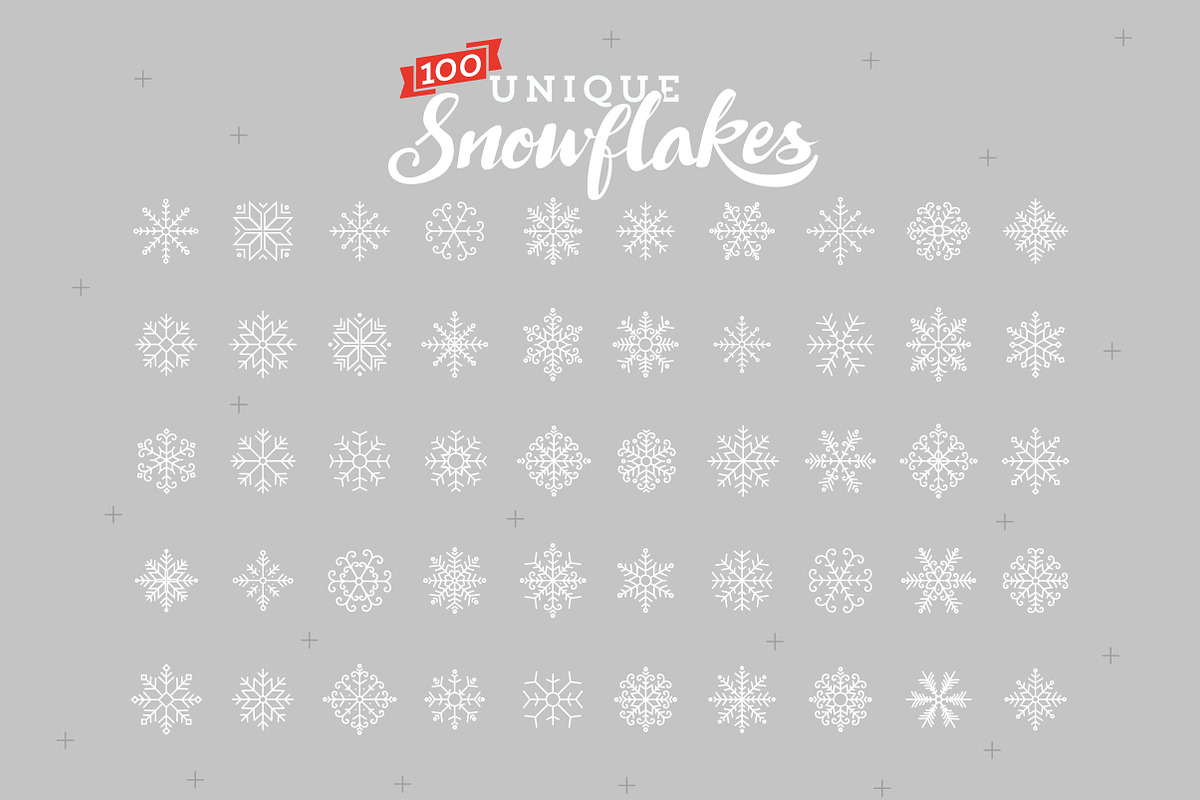 50 unique snowflakes icon, an Outline Icon by VectorBakery (Photo 3 of 5)