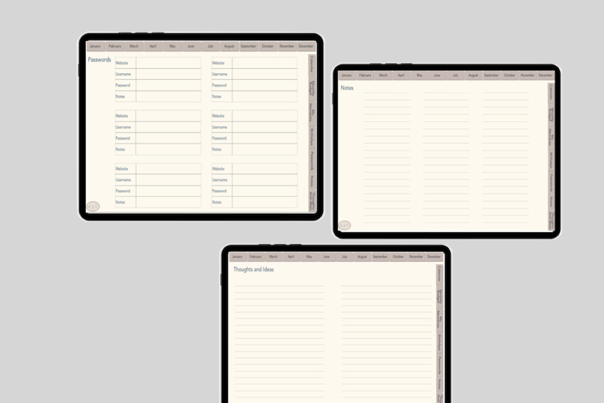 Dated 2024 Digital Planner, a Websites & App Template by Anne Kristin Designs (Photo 4 of 4)