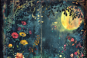 Mysterious Moonlit Garden