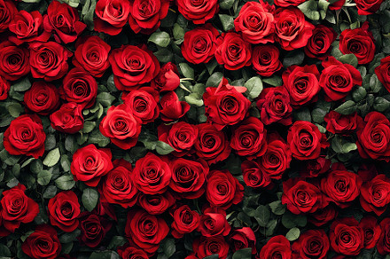 Roses arranged in a seamless pattern, a Photo by Pavel_design