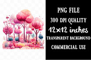 Watercolor Pink Kingdom Clipart, an Illustration by Designking (Thumbnail 4 of 5)