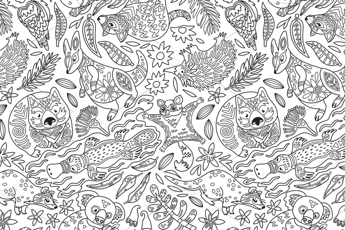 Australian Animals, a Pattern Graphic by PenguinHouse (Photo 7 of 7)