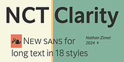 NCT Clarity, a Sans Serif Font by NCT (Thumbnail 1 of 8)