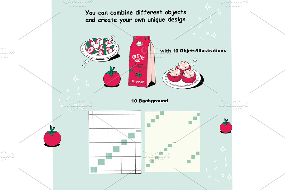 Modern Poster - Tomato, a Food Illustration by linhnguyen124 (Photo 6 of 7)