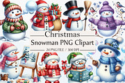 Christmas Snowman PNG Clipart, an Illustration by Libby Wishes (Thumbnail 1 of 6)