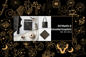 Mystic & Celestial Cliparts