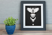 Concrete Wall Frame Mockup, a Print Template by desgiant (Thumbnail 2 of 4)