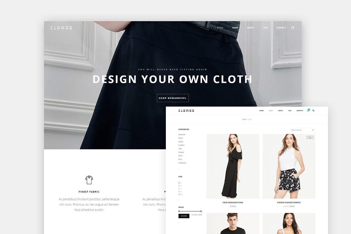 Clomod - Clean WooCommerce Theme, a WordPress Template by themenow (Photo 1 of 7)
