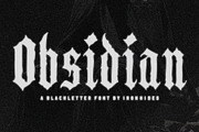 OBSIDIAN - Blackletter with Grit, a Blackletter Font by Mark Richardson (Thumbnail 1 of 3)