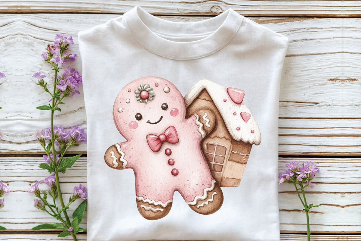 Kawaii Pink Gingerbread Man Sublimat, an Illustration by CraftArtStudio (Photo 5 of 6)