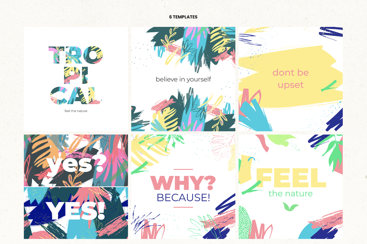 Abstract Blossom Cut Shapes, a Social Media Template by Promo Graphics (Photo 2 of 5)