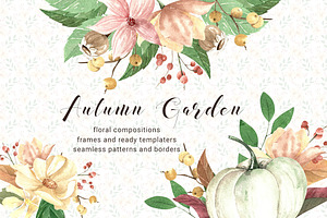 Autumn Garden Watercolor Collection