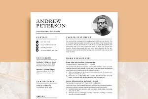 Professional Resume Template, CV, a Resume Template by VictoriousVita