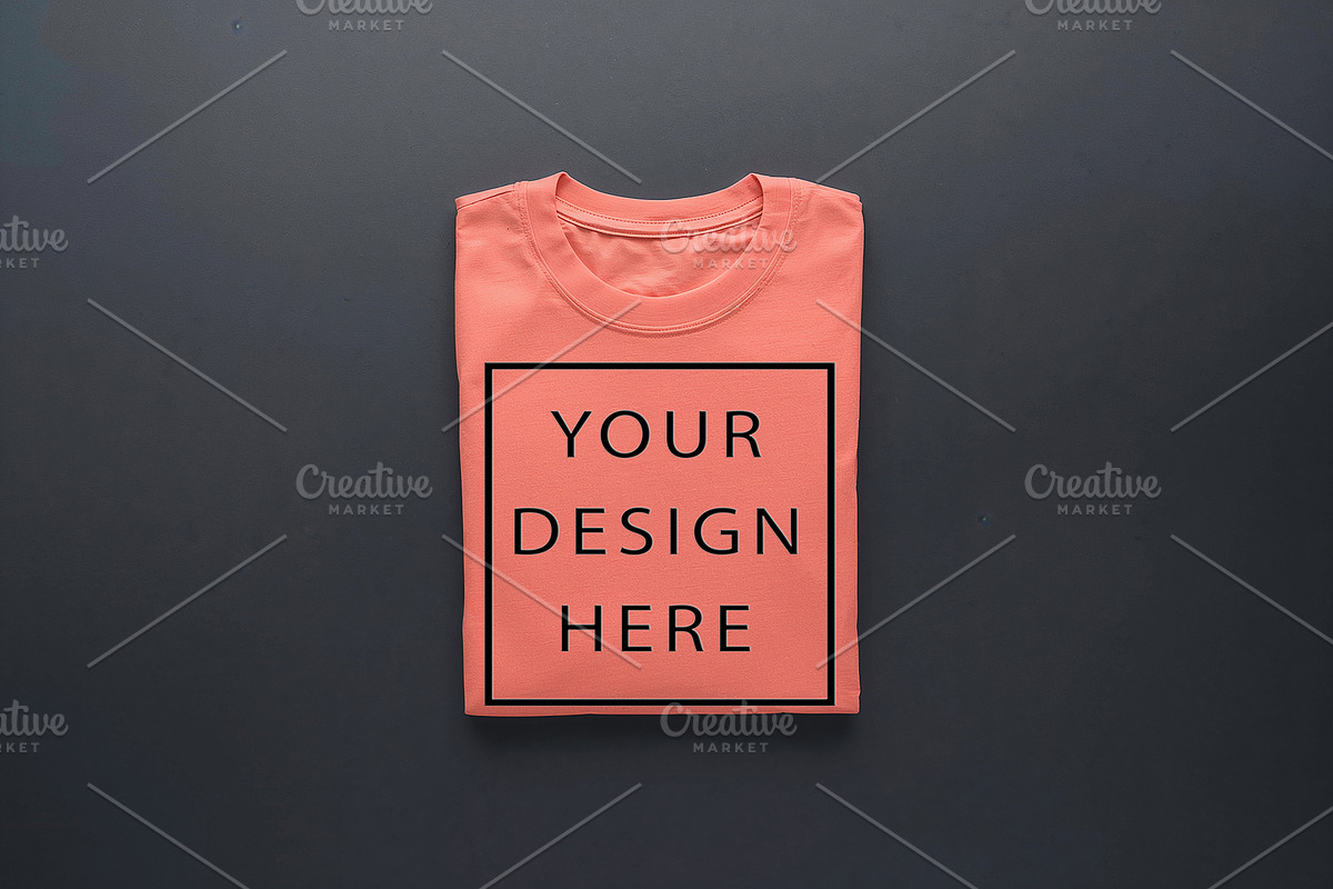 T-Shirt Mockup - Peach Edition, a Shirt Mockup by ForhadGFX (Photo 4 of 12)