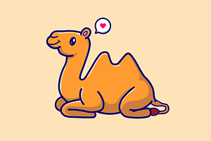 Cute Camel Sitting Cartoon, an Animal Illustration by Catalyst Labs