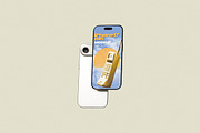 iPhone 17 Air Mockup, an iPhone Mockup by HanaSaka_Studio (Thumbnail 2 of 5)