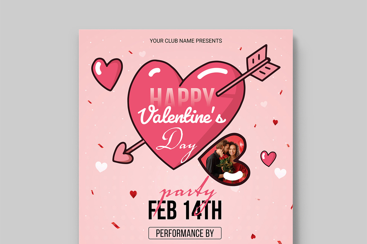 Valentine Flyer Layout, a Flyer Template by MightyDesign (Photo 2 of 8)