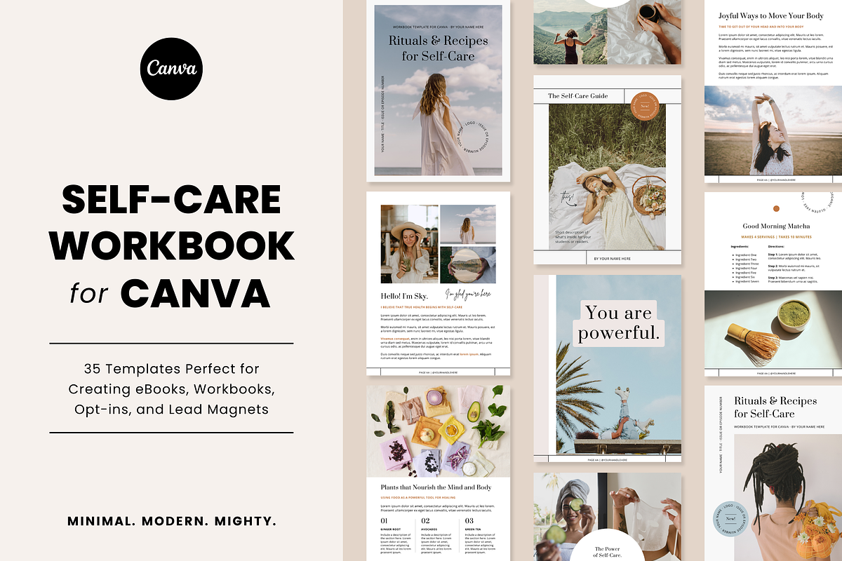 SKY | Canva Self-Care Workbook, a Magazine Template by Erin Cassidy (Photo 1 of 10)