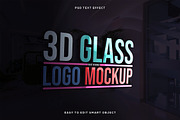 3D Glass Logo Mockup Text Effect PSD, a Layer Style Add-On by Beast Designer (Thumbnail 1 of 2)