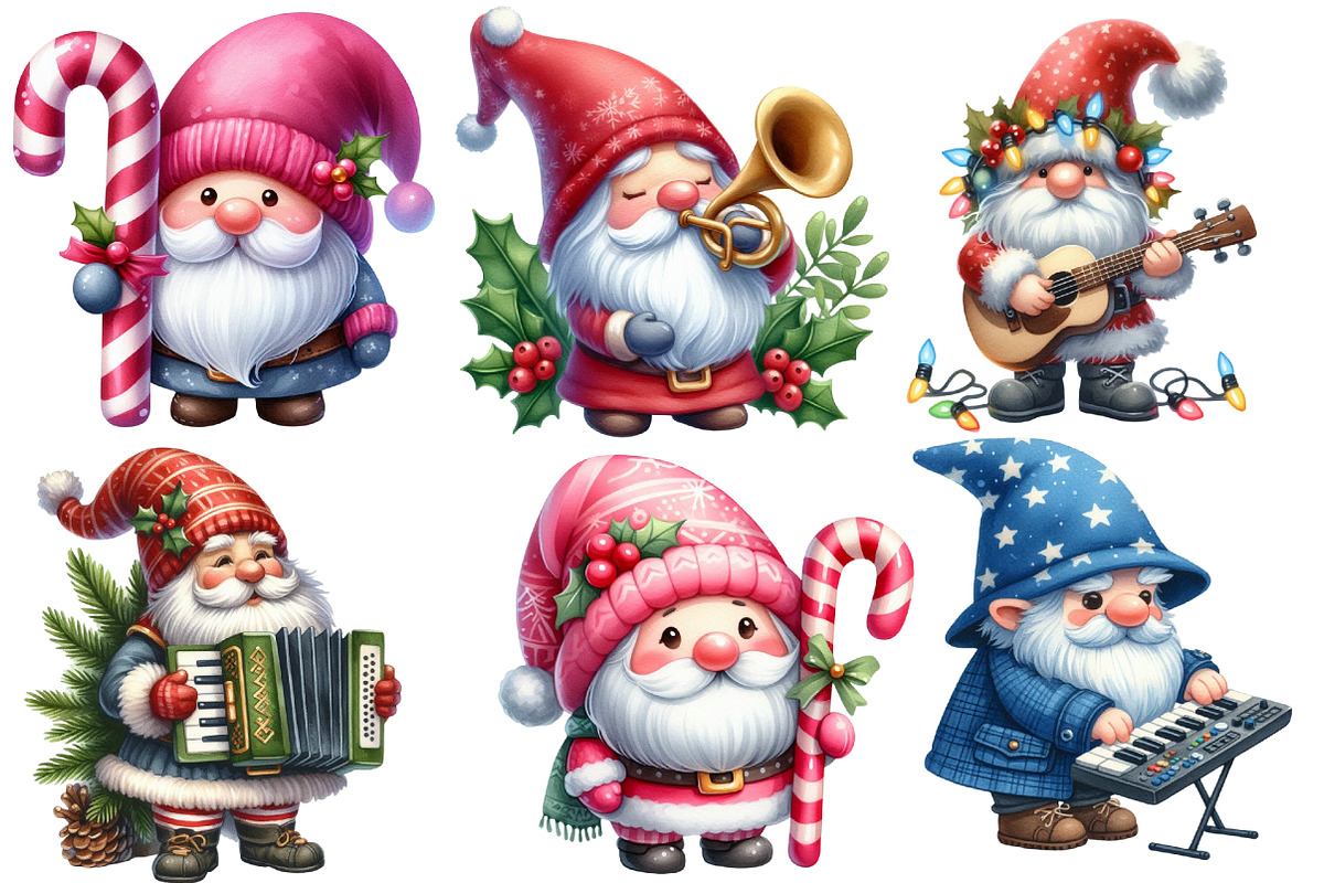 Christmas Gnome Musicians Sublimatio, an Illustration by Designworld (Photo 3 of 5)