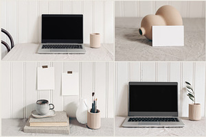 Neutral Linen Photo Mockups Bundle