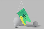 Hanging Pennant Flag Mockup, an Advertising Mockup by megostudi0 (Thumbnail 6 of 7)