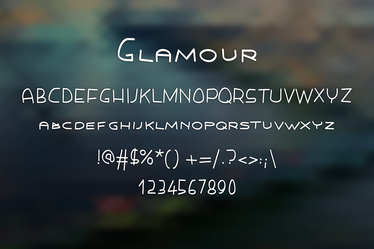 GLAMOUR font preview 2