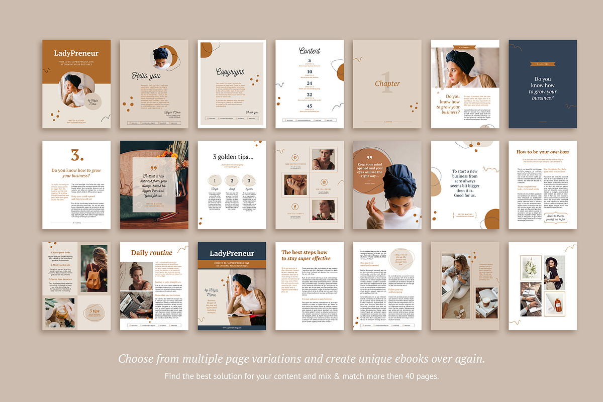 4 in 1 Course Creator Super Bundle K, a Magazine Template by Mirazz