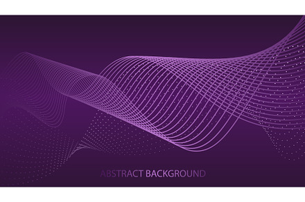 Purple Technology wave background