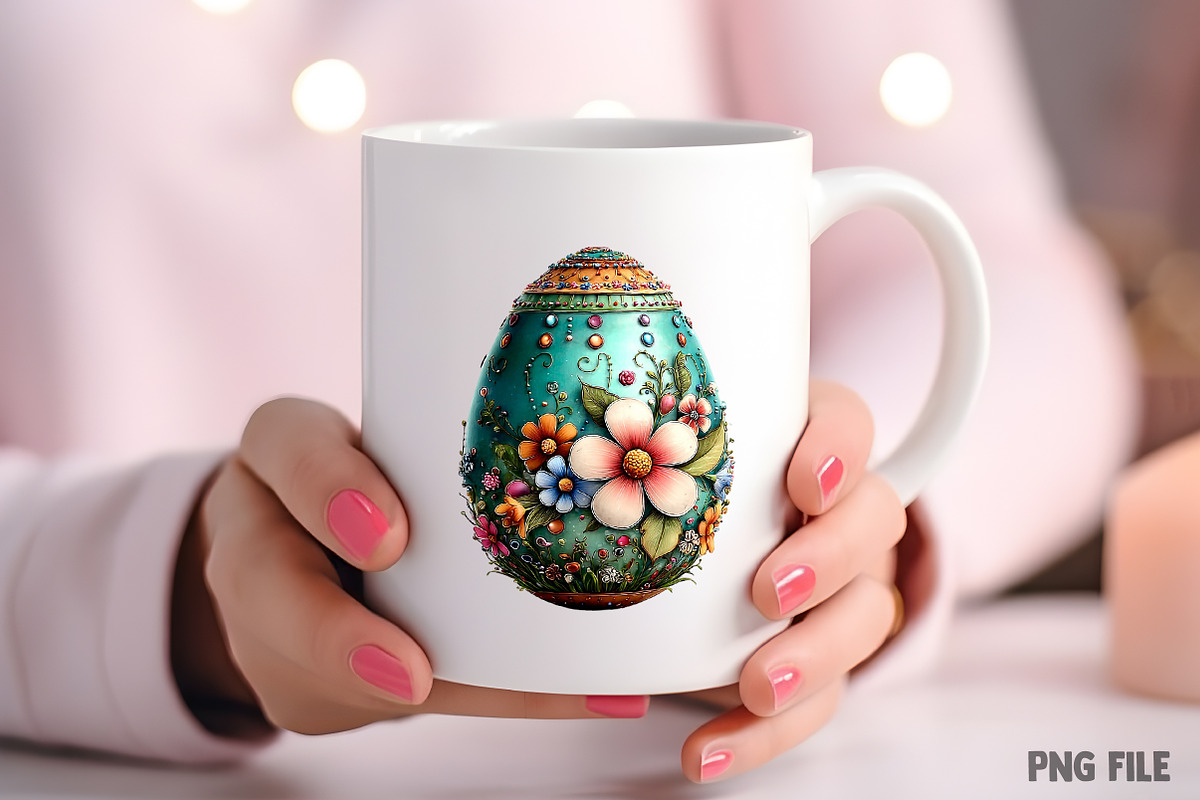 Whimsical Easter Egg Clipart Png, an Illustration by Craft Nest (Photo 8 of 10)
