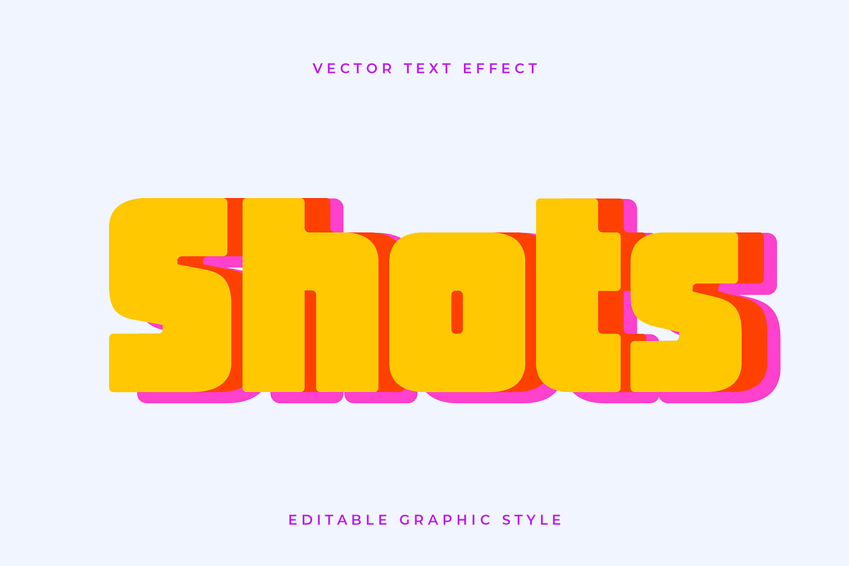 Rounded Block Retro Text Effect