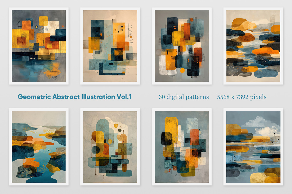 Geometric Abstract Illustration 1, a Decorative Illustration by Housui Patterns (Photo 4 of 10)