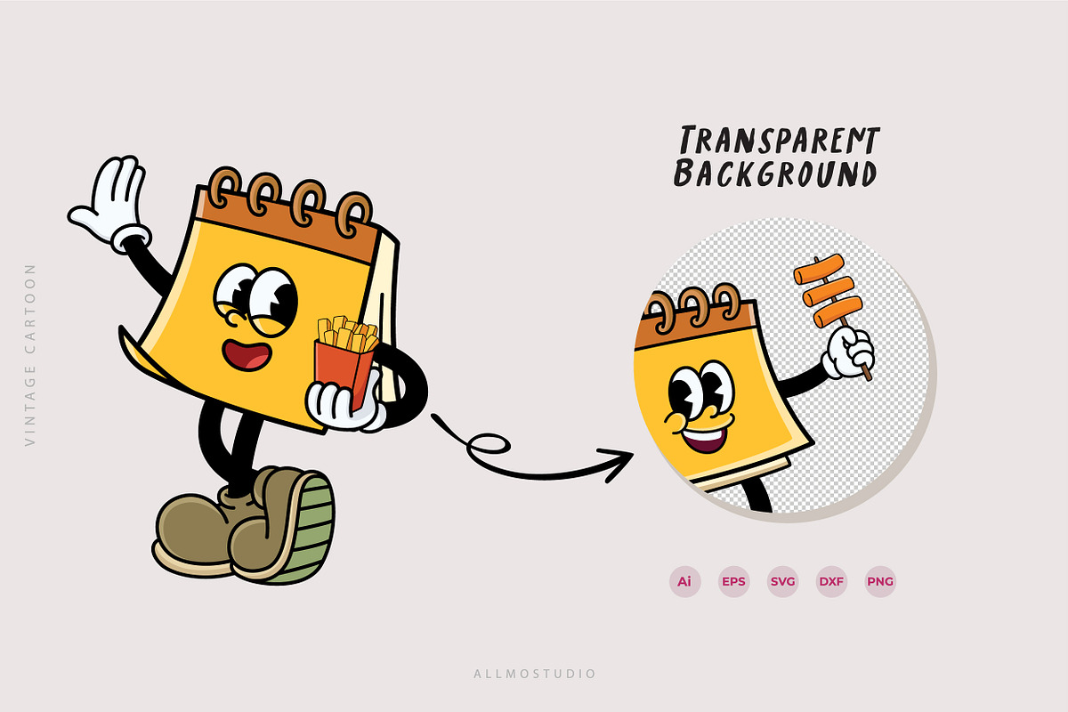 Notepad Mascot Characters, an Object Illustration by Allmostudio (Photo 4 of 5)