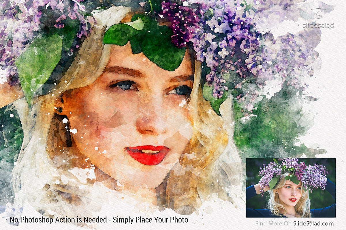 #1 Watercolor Photoshop Mock-ups, an Action Add-On by SlideSalad (Photo 4 of 44)