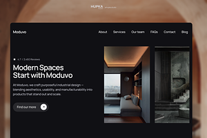 Moduvo - Interior Framer Template, a Landing Page Template by hupka.studio