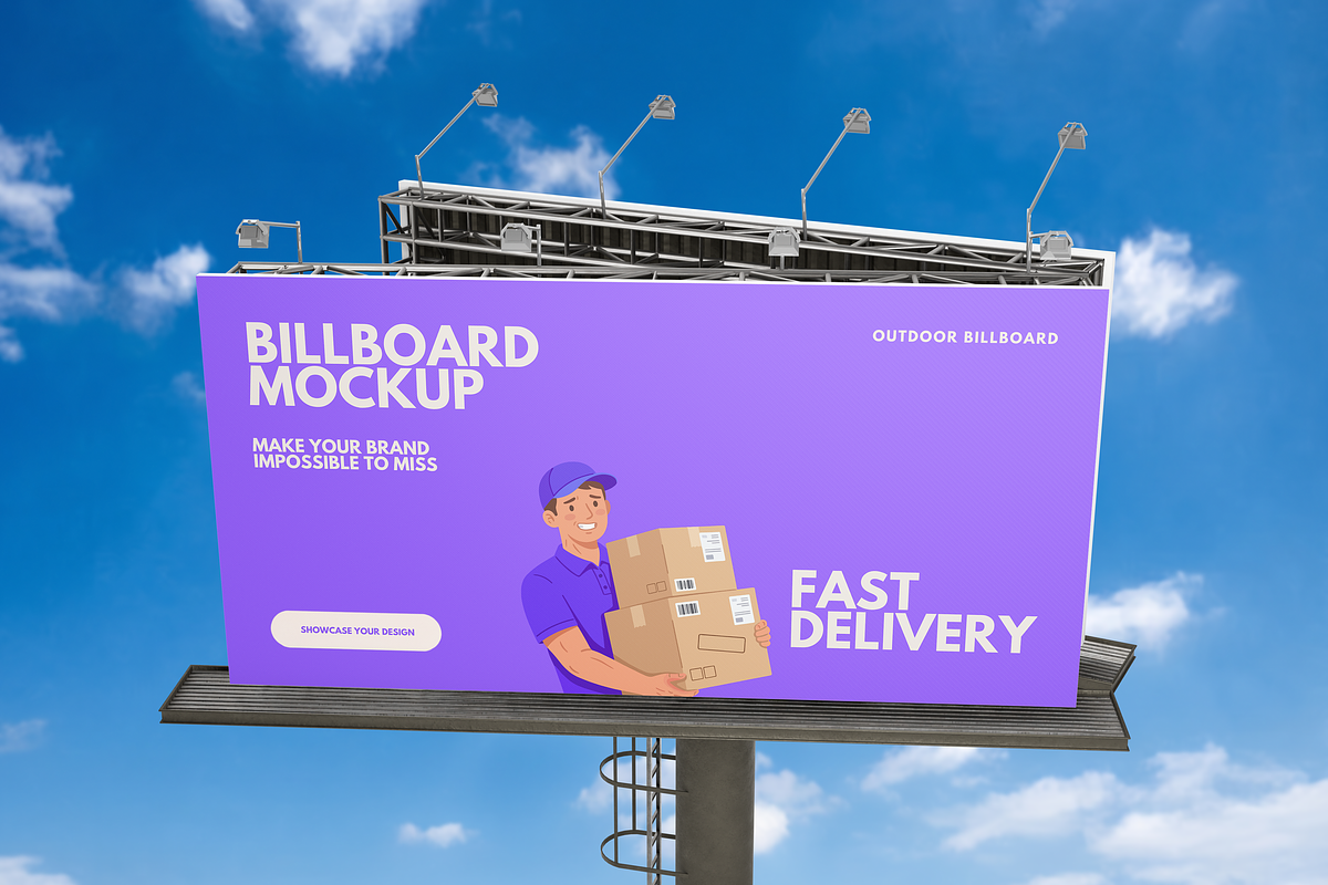 V Shape Billboard Advertising Mockup, an Advertising Mockup by DSNA Mockup (Photo 3 of 5)