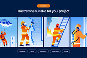 Firefighter Illustration Art Set, a Person Illustration by Brickclay (Thumbnail 5 of 9)