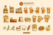 Bear Hug Bakery – Digital Hand-Drawn, an Animal Illustration by CreativeValuation (Thumbnail 2 of 10)