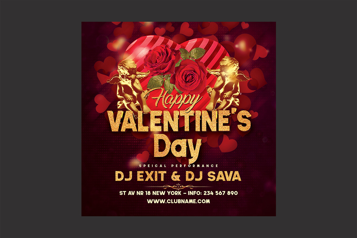 Valentines Day Flyer, a Flyer Template by DSGraphicDesign (Photo 1 of 2)
