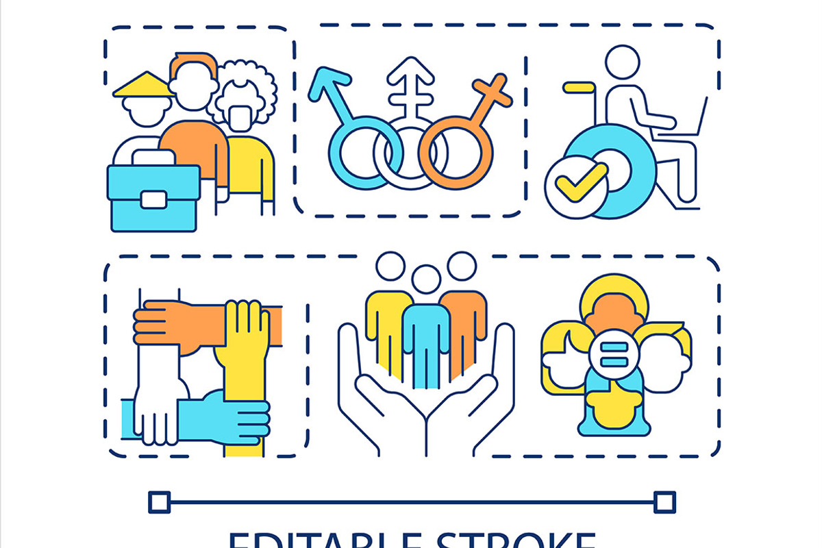 Encourage diversity in workplace, an Icon by IMG Visuals