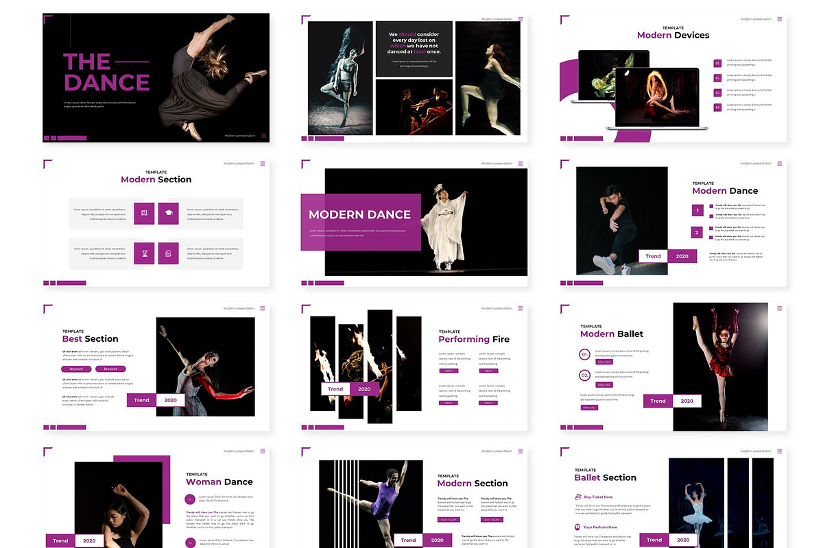 The Dance - Powerpoint Template, a Presentation Template by AQR Studio
