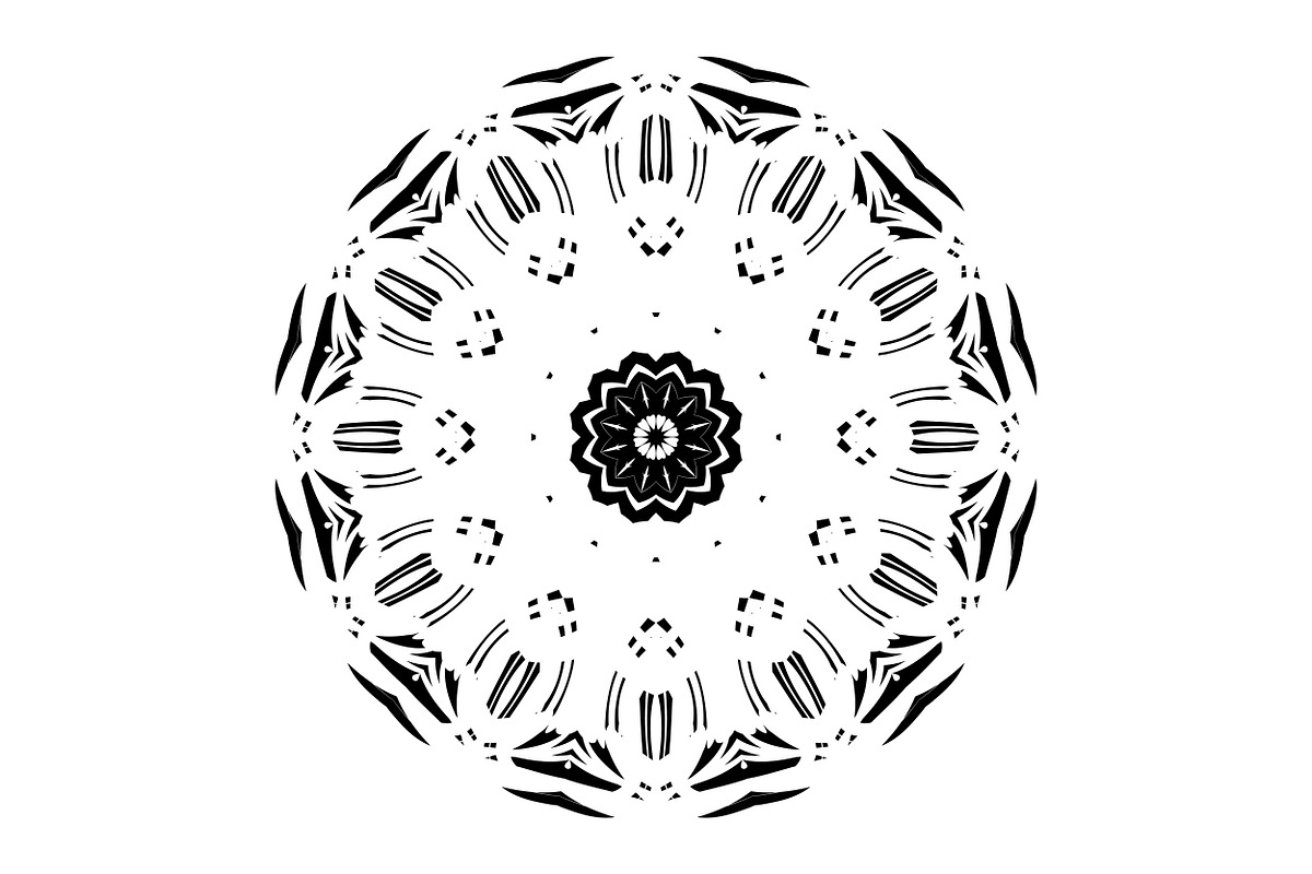 Ornamental Black White Mandala Pack, a Decorative Illustration by NJ Himel (Photo 80 of 103)