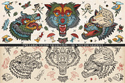 Wolves old school tattoo, a Graphic by intueri (Thumbnail 2 of 7)